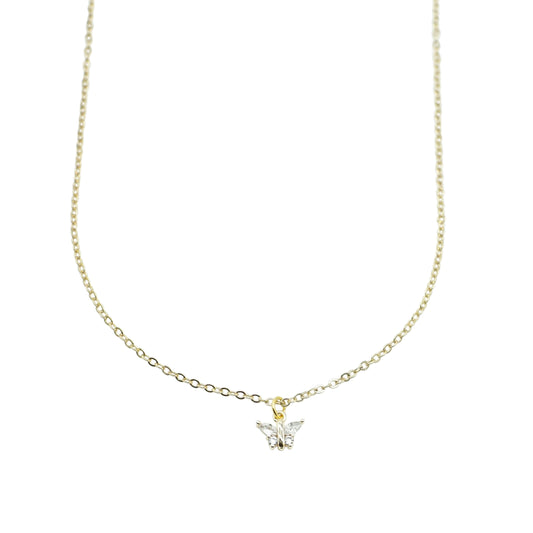 Gold Chain Necklace - MINI BUTTERFLY
