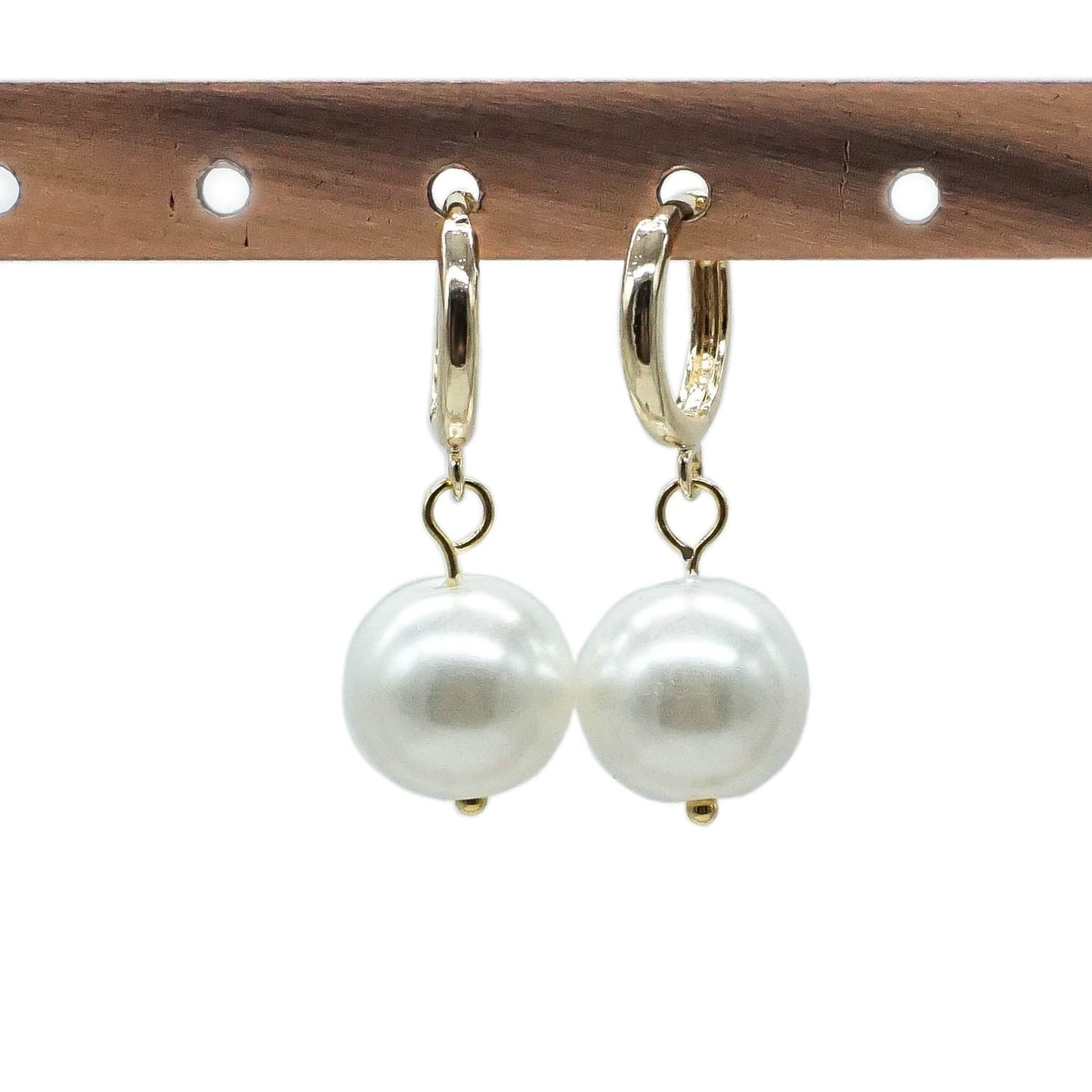 Pearl Earrings - JUMBO PEARL HUGGIES