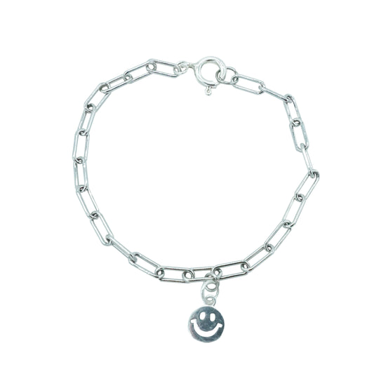Silver Chain Bracelet - LINKED WITH SMILES
