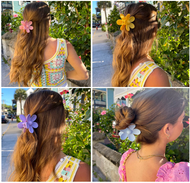 Daisy Flower Hair Clips