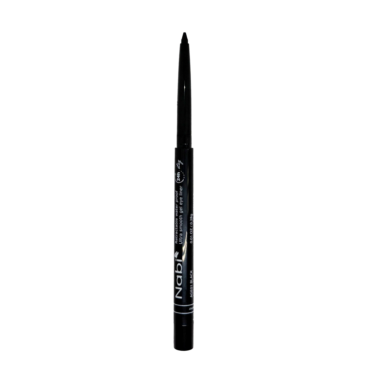 24 Hour Stay Retractable Waterproof Ultra Smooth Gel Eyeliner Pencils by Nabi