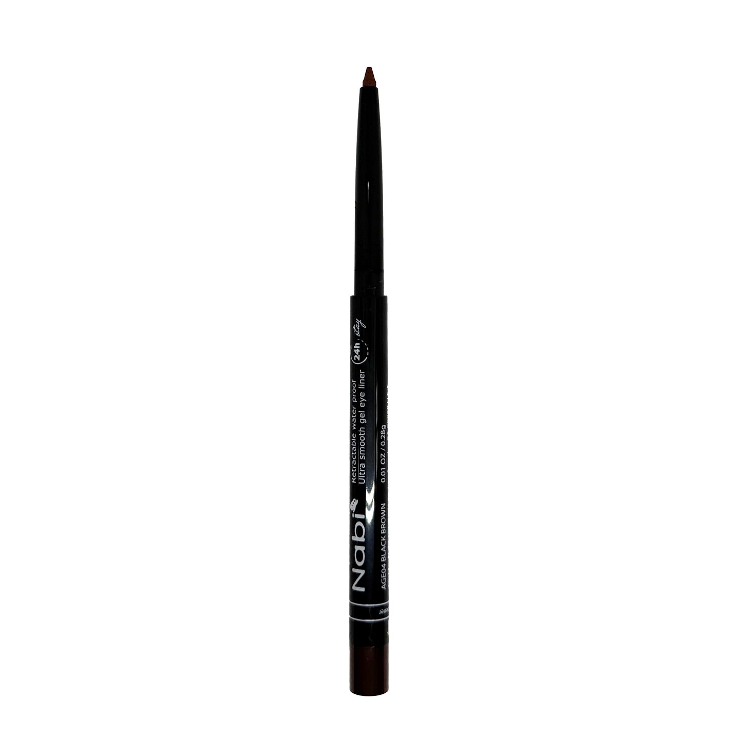 24 Hour Stay Retractable Waterproof Ultra Smooth Gel Eyeliner Pencils by Nabi