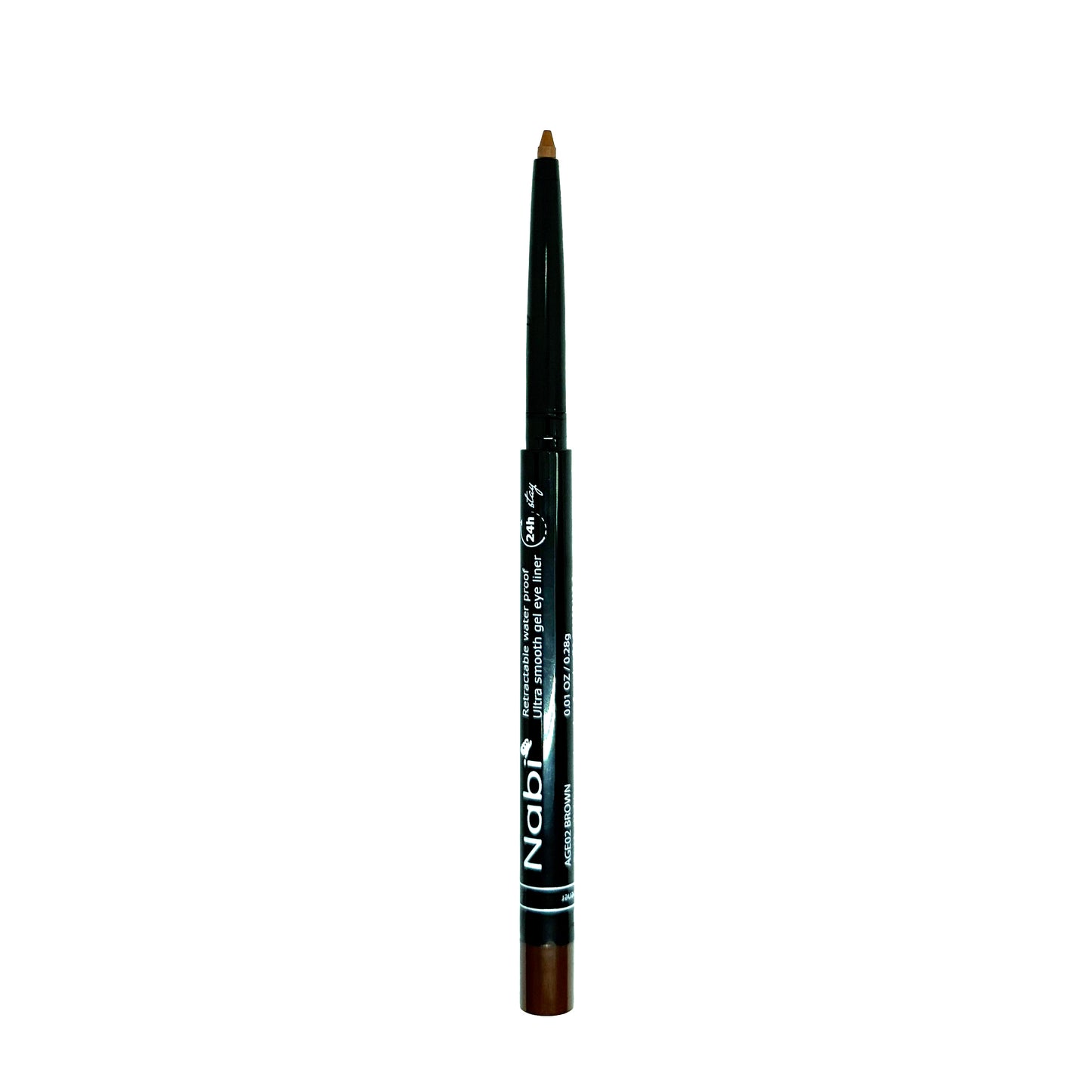 24 Hour Stay Retractable Waterproof Ultra Smooth Gel Eyeliner Pencils by Nabi