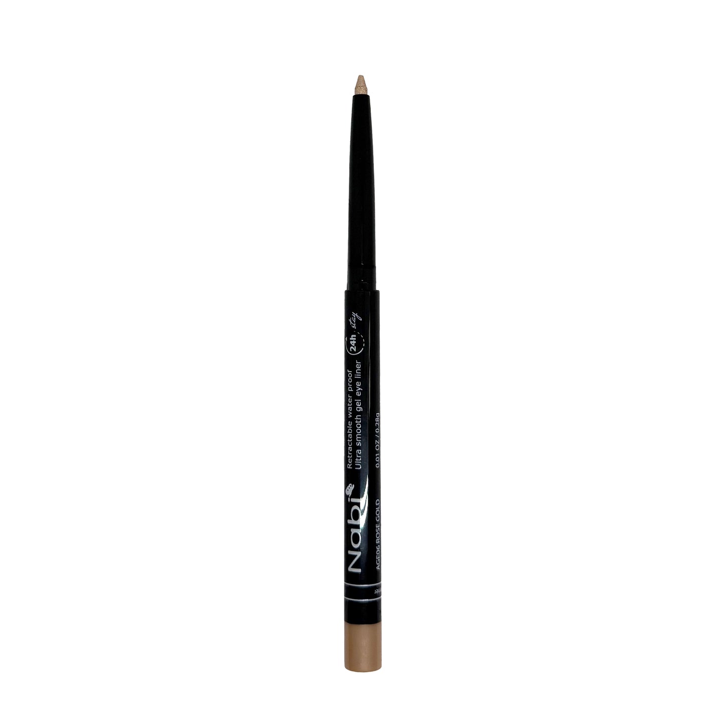 24 Hour Stay Retractable Waterproof Ultra Smooth Gel Eyeliner Pencils by Nabi