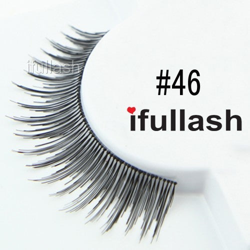 #46 ifullash 100% Human Hair Eyelashes - 6 or 12 Pairs