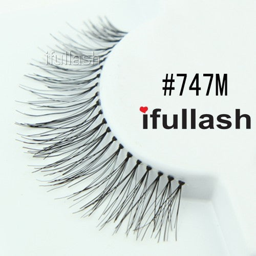 #747 ifullash 100% Human Hair Eyelashes - 6 or 12 Pairs