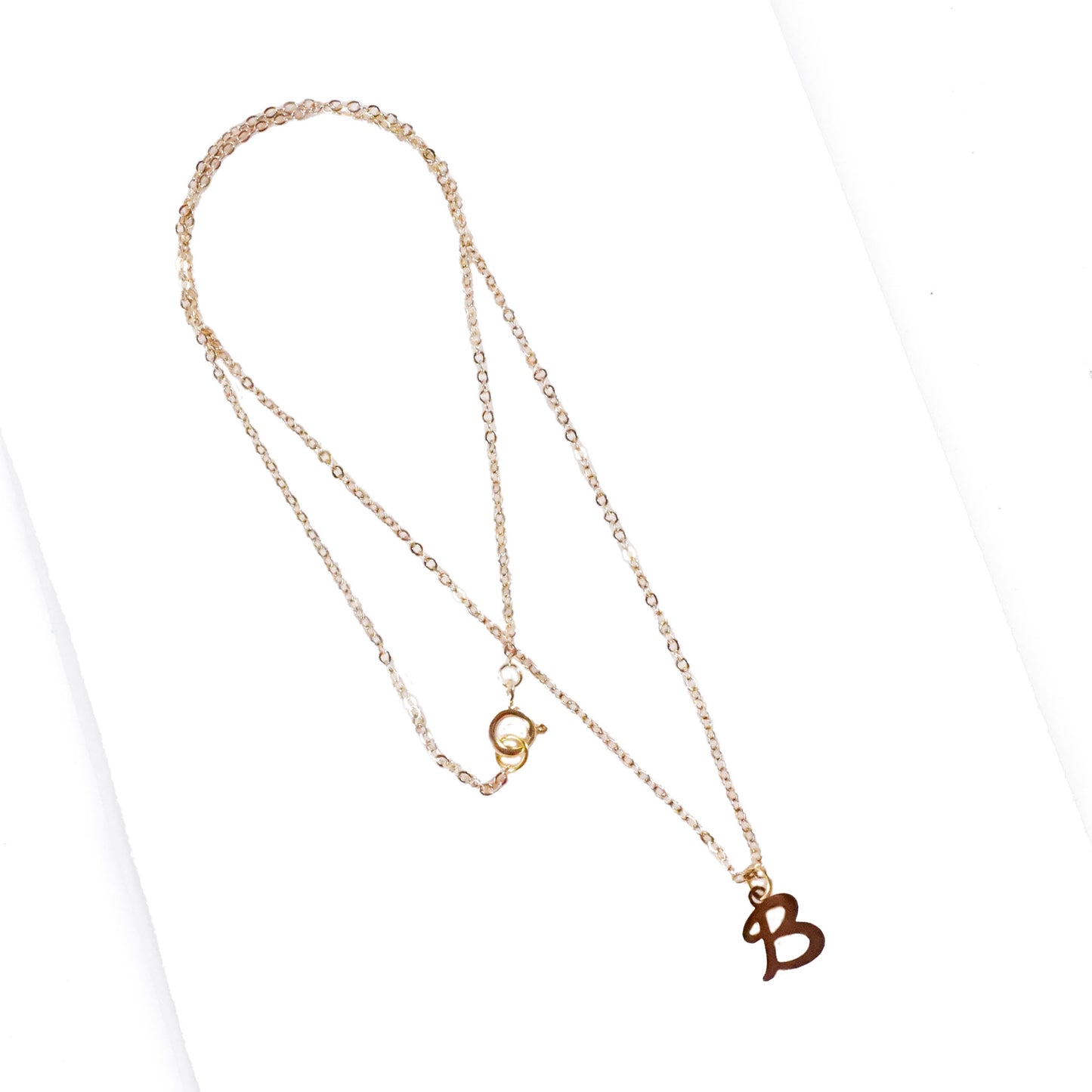 Thin Gold Chain Necklace - INITIAL NECKLACE