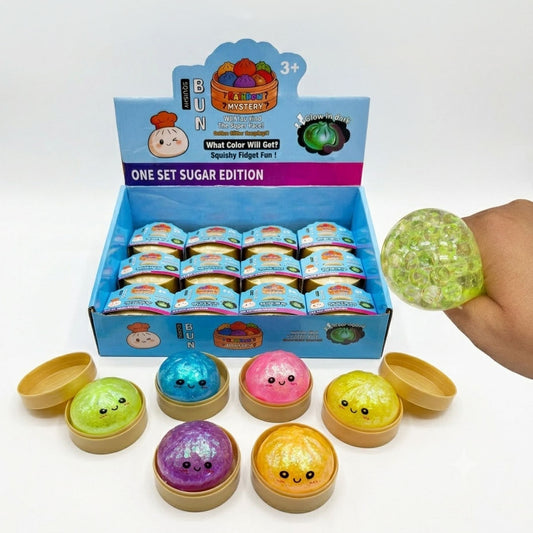 Mini Squishy Glow-in-the-dark Dumplings with Beads Inside