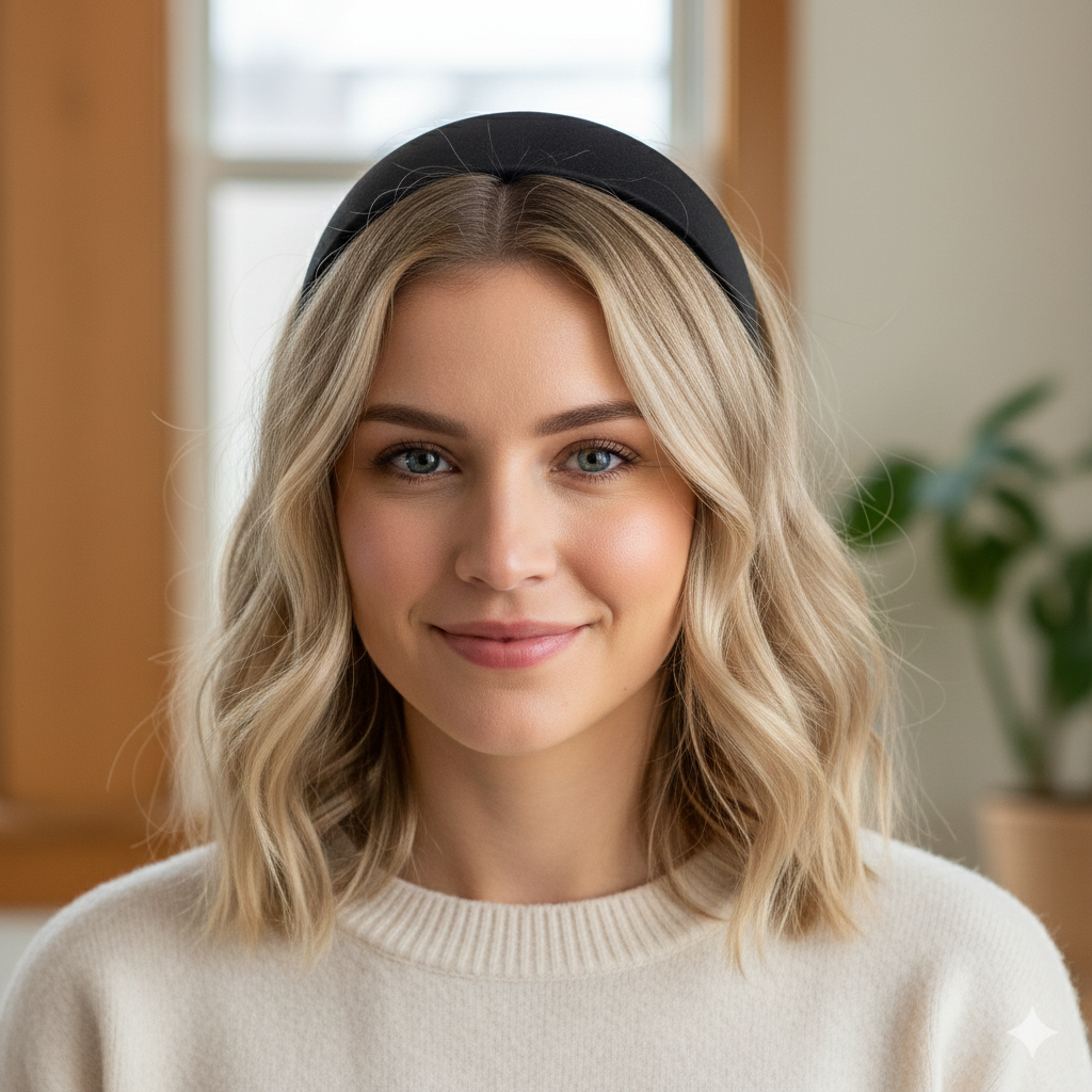 Plain Black Fabric Headband