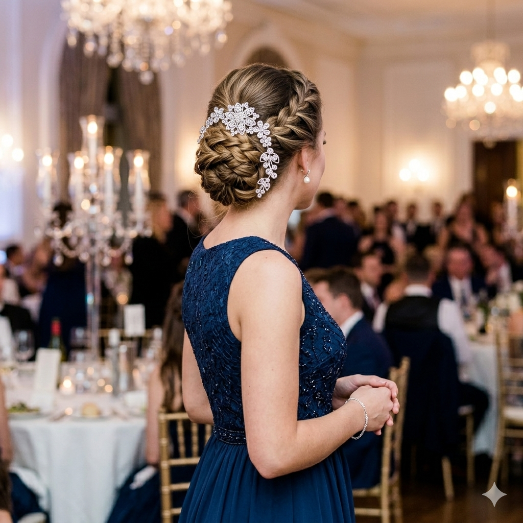 Comb Hair Piece Floral Prom Bridal Hair Pin