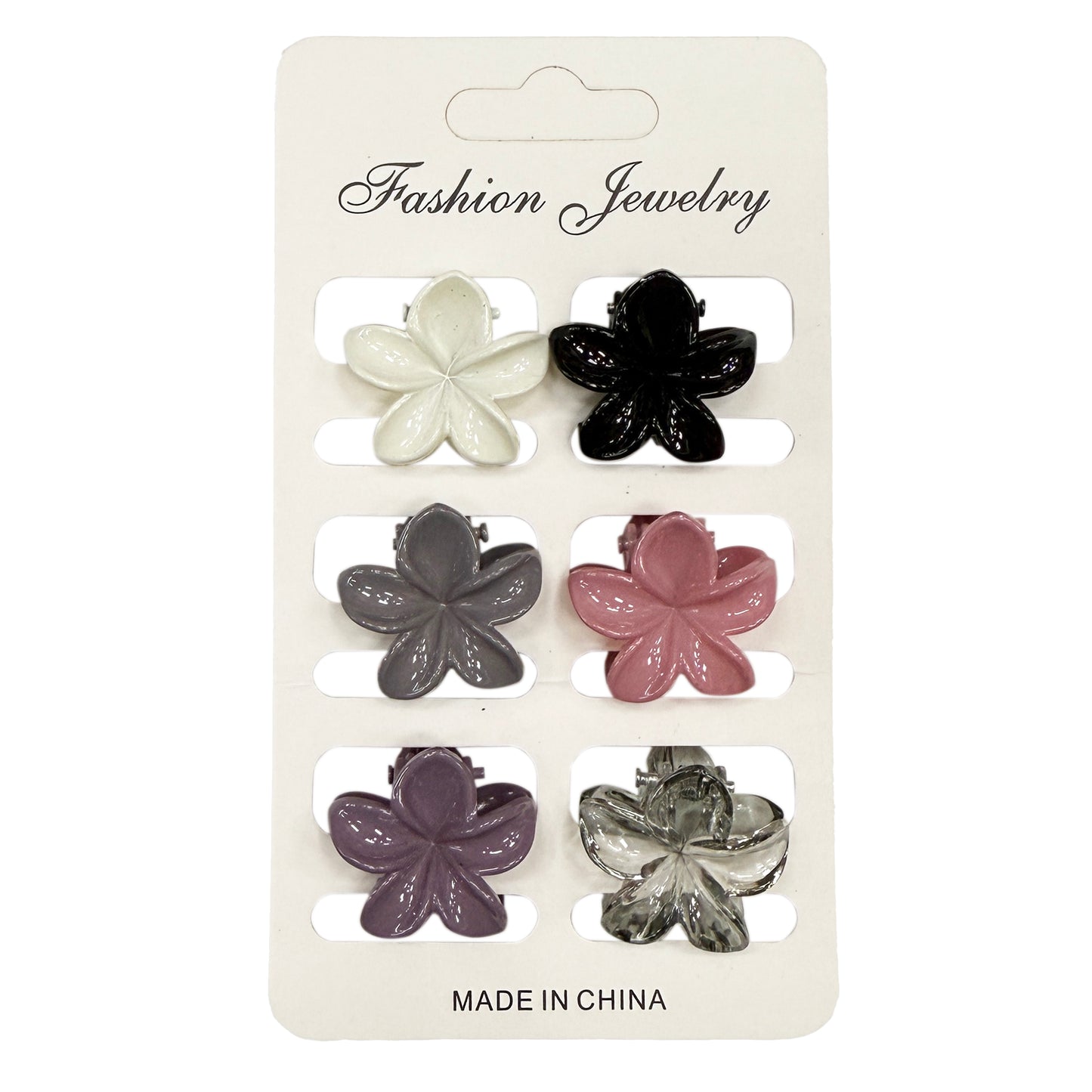 Small Hawaii Flower Claw Clips - Set of 6