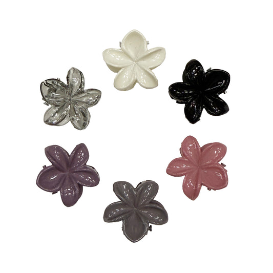 Small Hawaii Flower Claw Clips - Set of 6