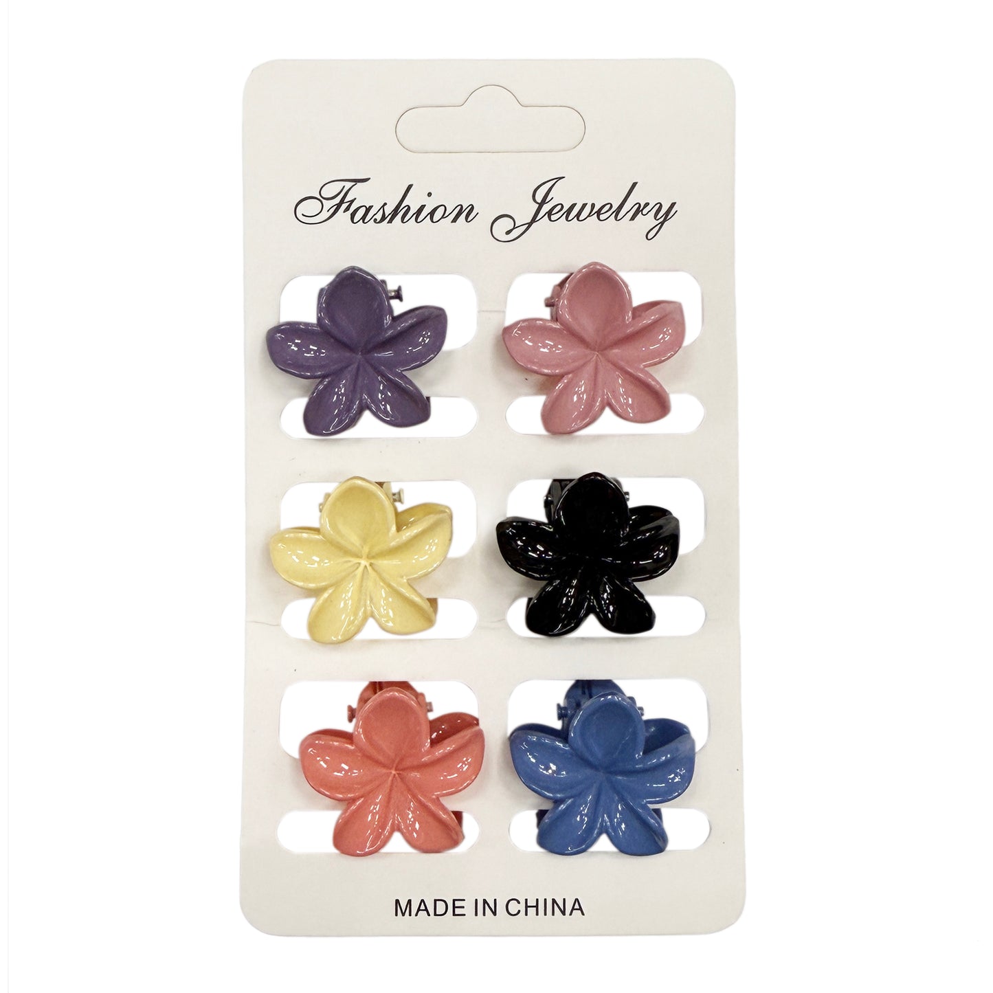 Small Hawaii Flower Claw Clips - Set of 6