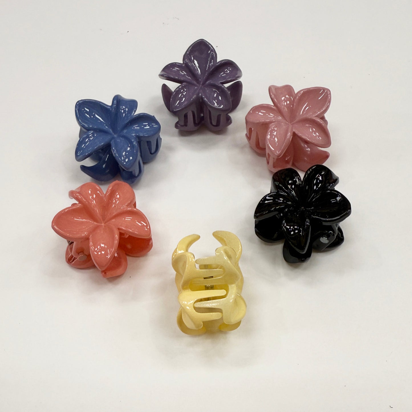 Small Hawaii Flower Claw Clips - Set of 6