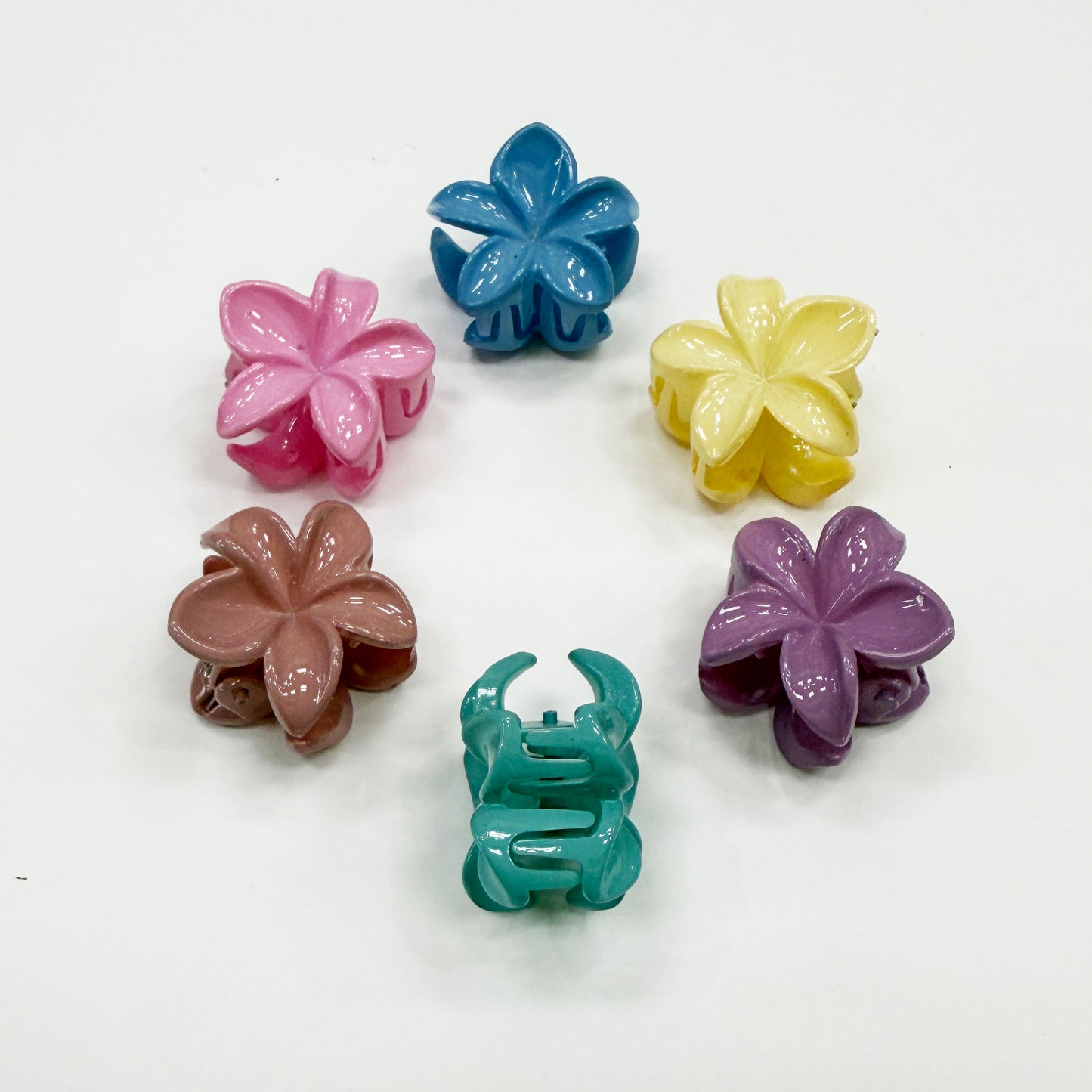 Small Hawaii Flower Claw Clips - Set of 6