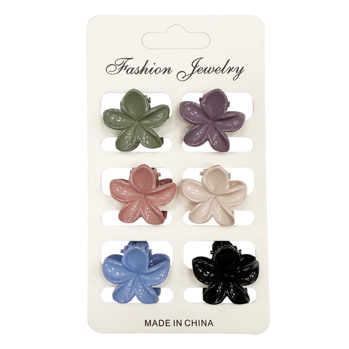 Small Hawaii Flower Claw Clips - Set of 6
