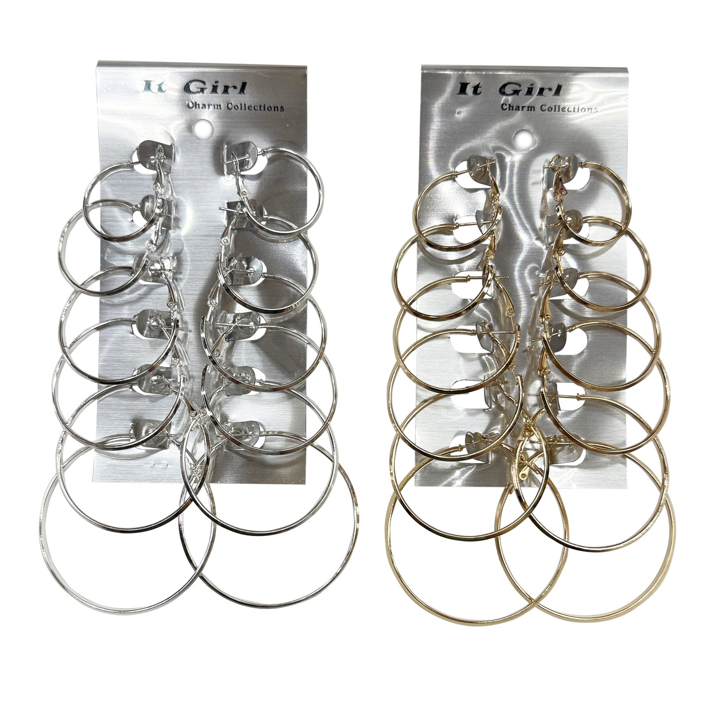 Multi-Pair Simple Hoop Earrings