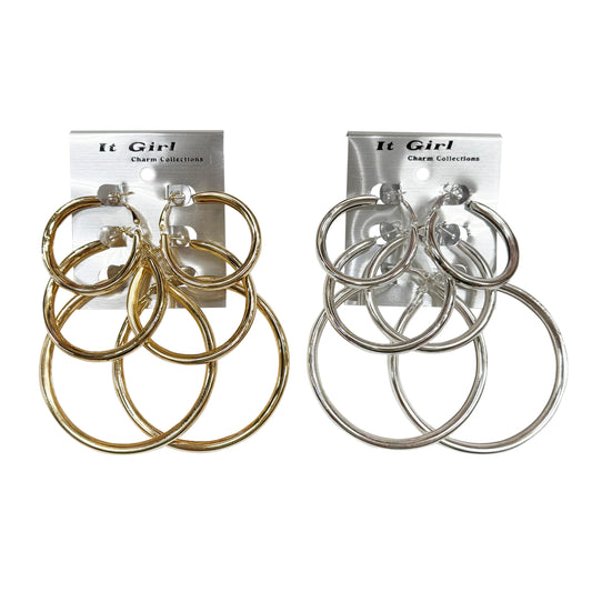 Multi-Pair Hoop Earrings