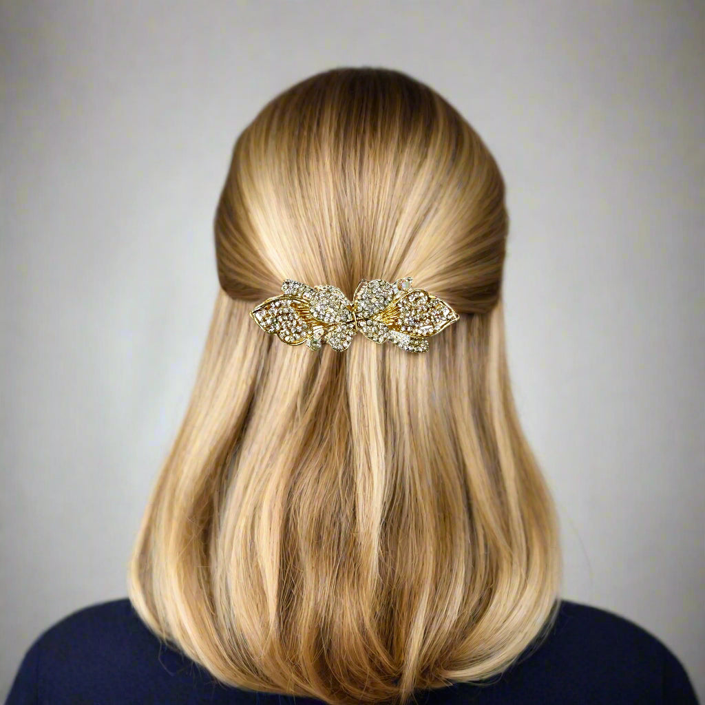 Sparkly Butterfly Barrette Hair Clip