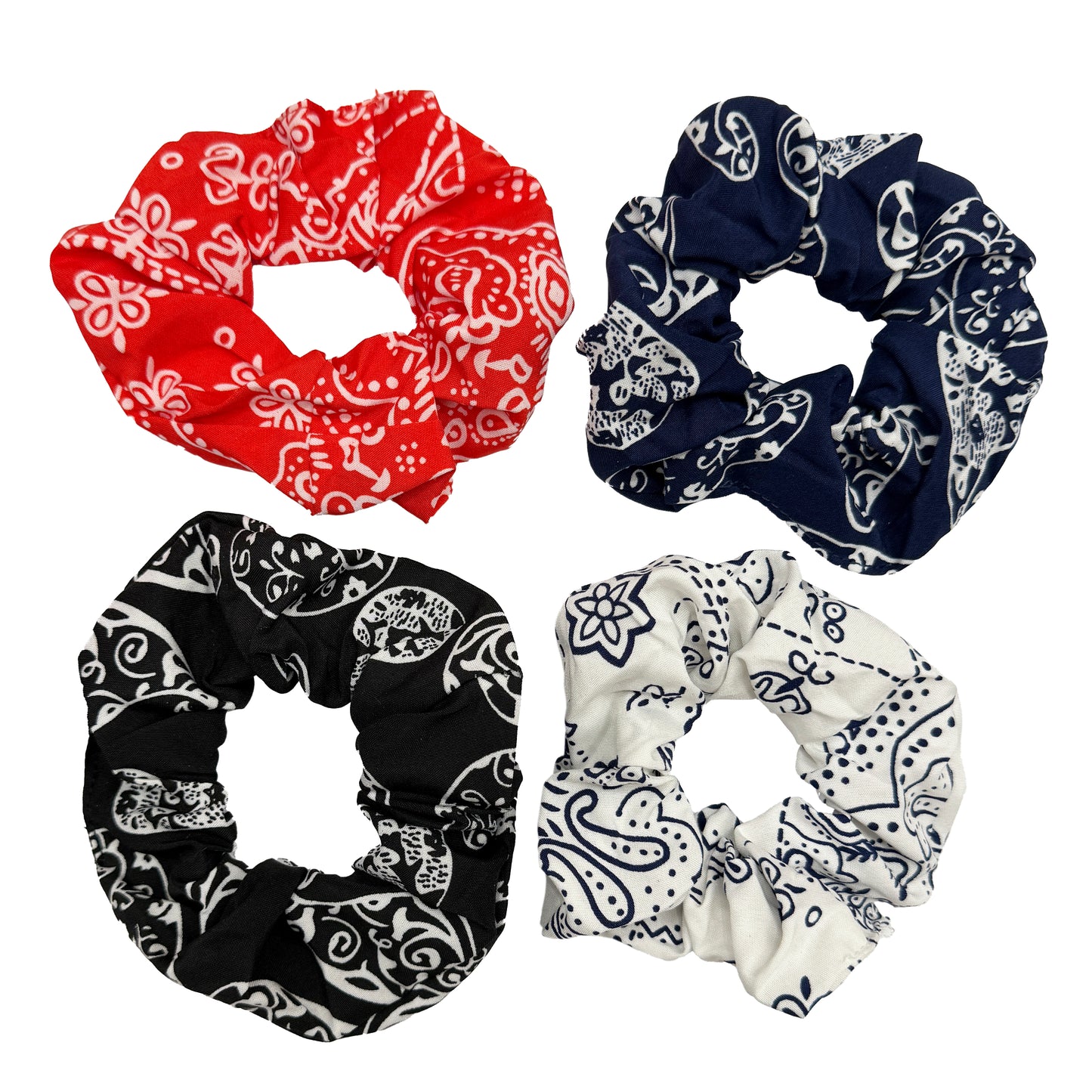 Bandana Print Scrunchies - Set of 2