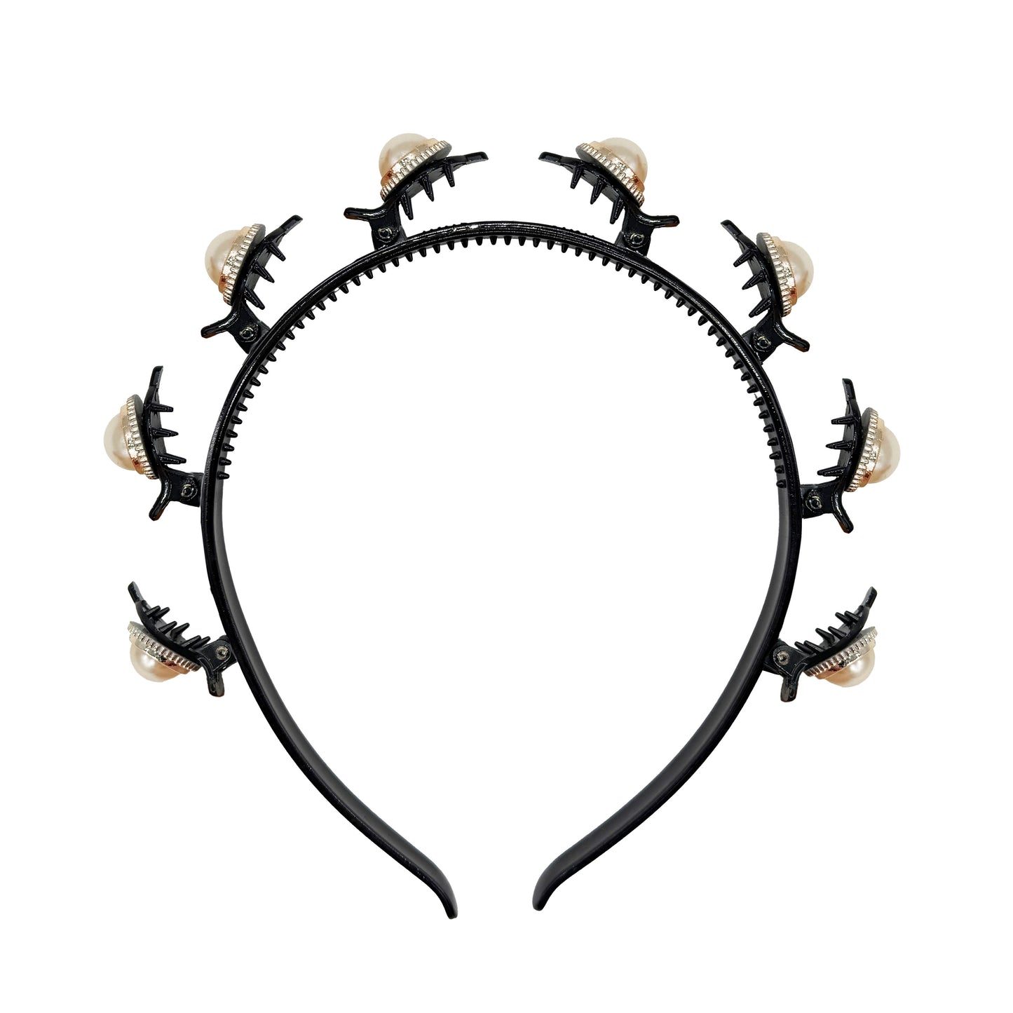 Headband with Clips, "Twist-and-Clip" Bangs