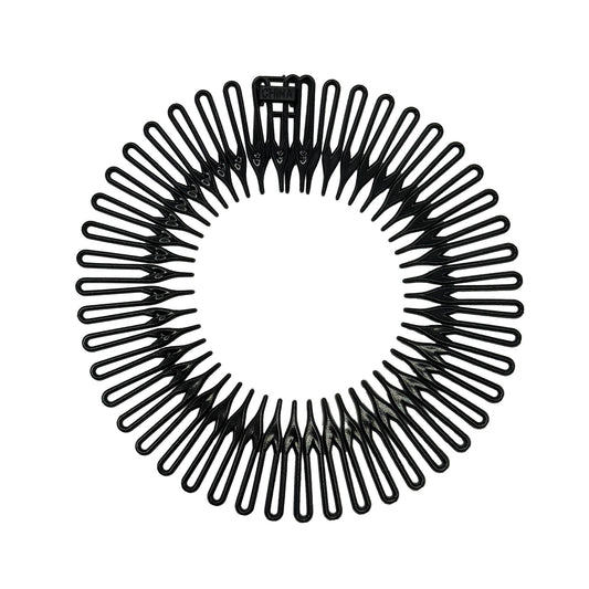 Set of 5 Circular Stretch Comb Hairband Ponytail Holder