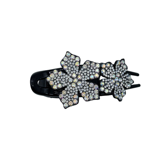 Curved Flat Lay Claw Clip with Flowers