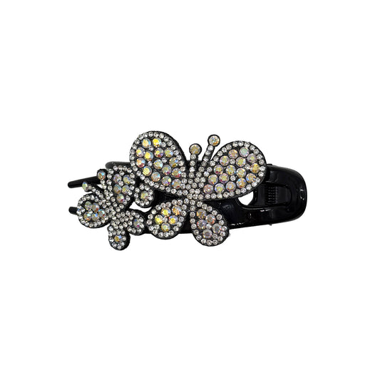 Curved Flat Lay Claw Clip with Butterflies