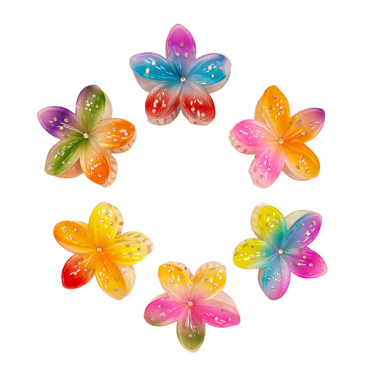 Hawaii Flower Hair Clips with Stones