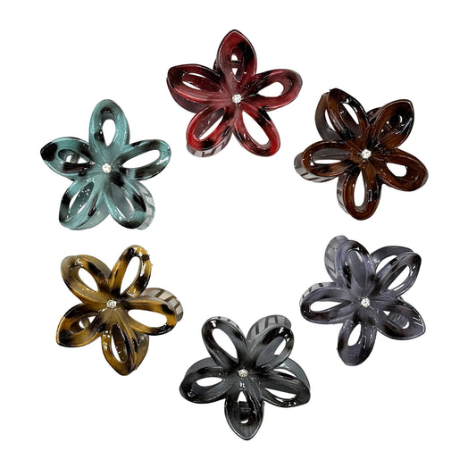 Hawaii Flower Hair Clips with Stones