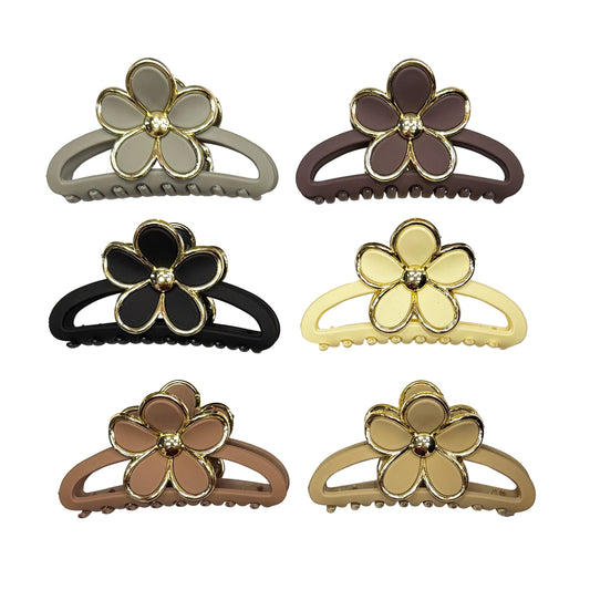 Matte Flower Claw Clip