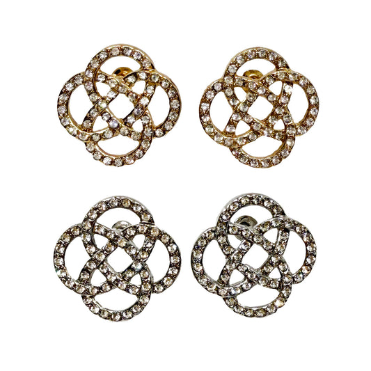 Flower Earrings with Stones