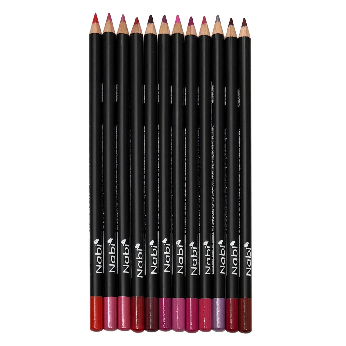 Nabi Lip Liner Pencil Set of 12 - 7 inch Mixed Colors