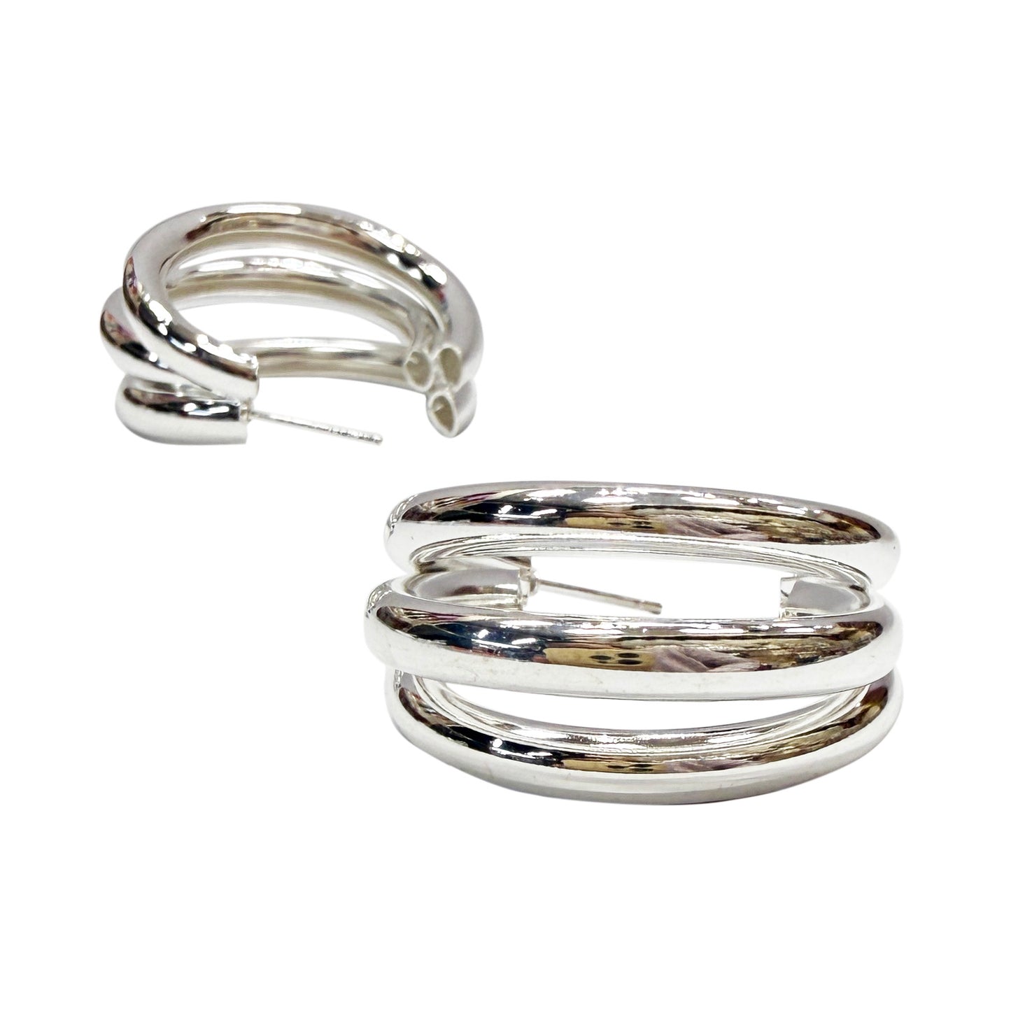 Minimalist Triple Hoop Earrings