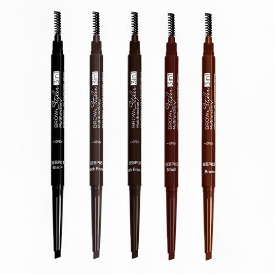 Nabi Retractable 3-in-1 Brow Pencil with Filling Powder & Brush