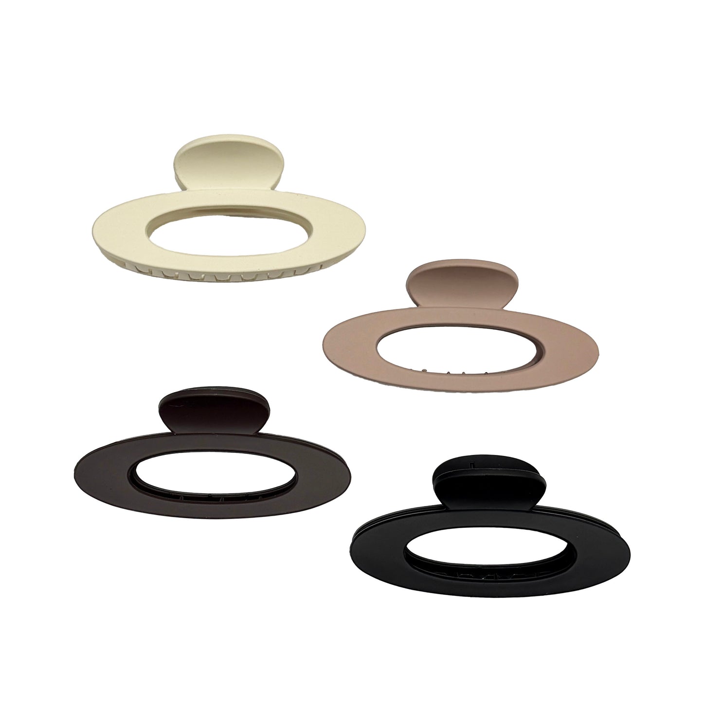 Jumbo Oval Natural Tone Hair Claw Clip