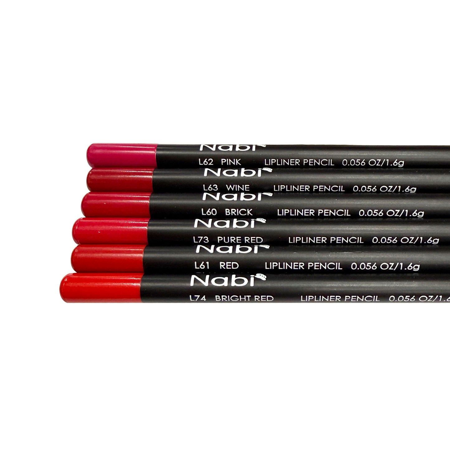 Nabi Lip Liner Pencil Set of 6 [NEW Reds]
