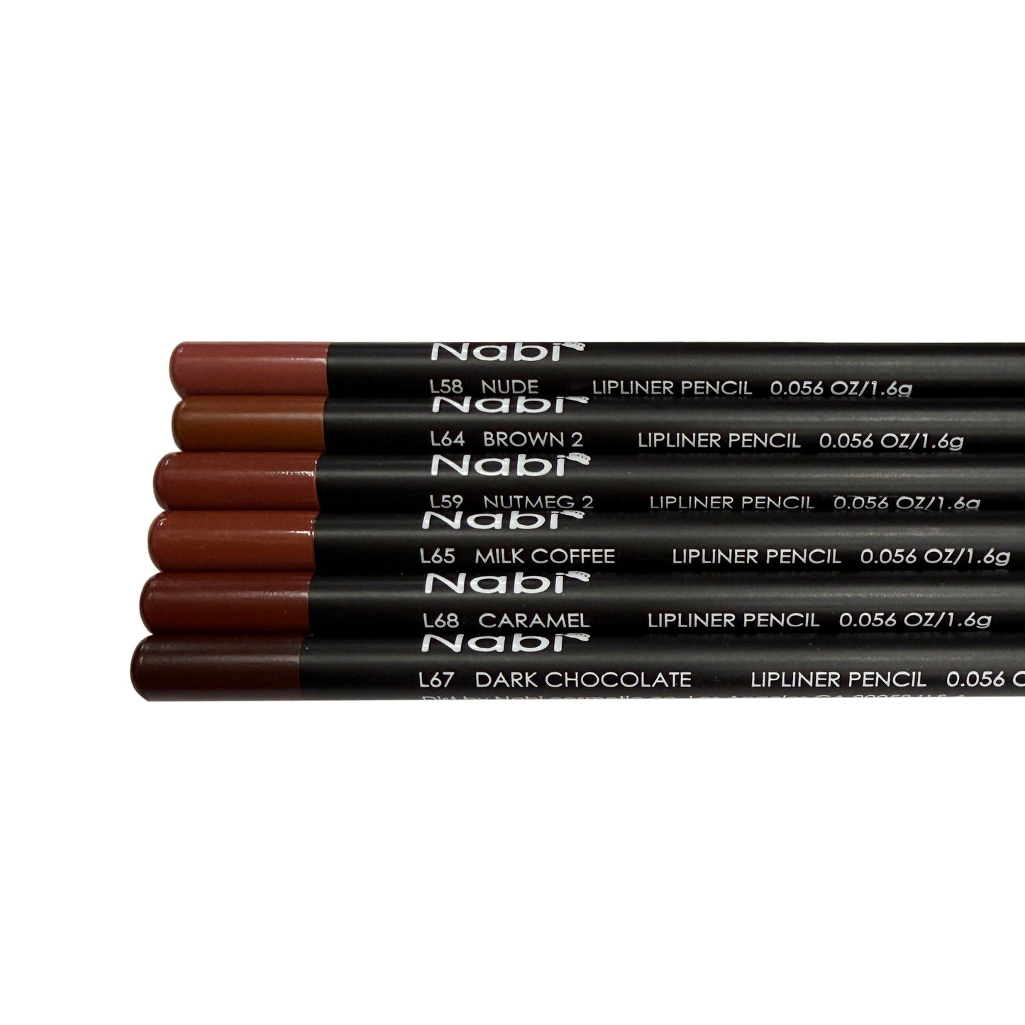 Nabi Lip Liner Pencil Set of 6 [NEW Browns]