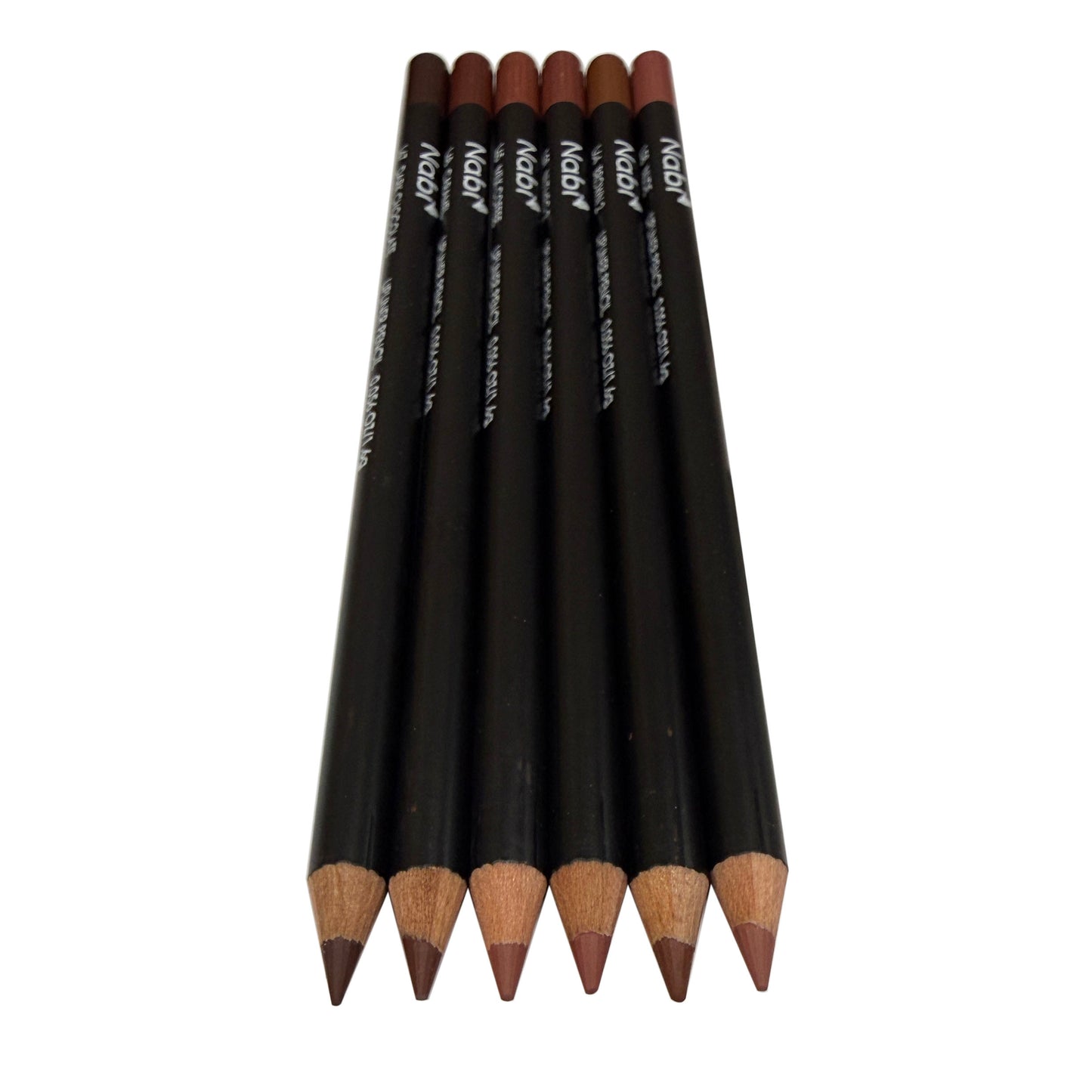 Nabi Lip Liner Pencil Set of 6 [NEW Browns]