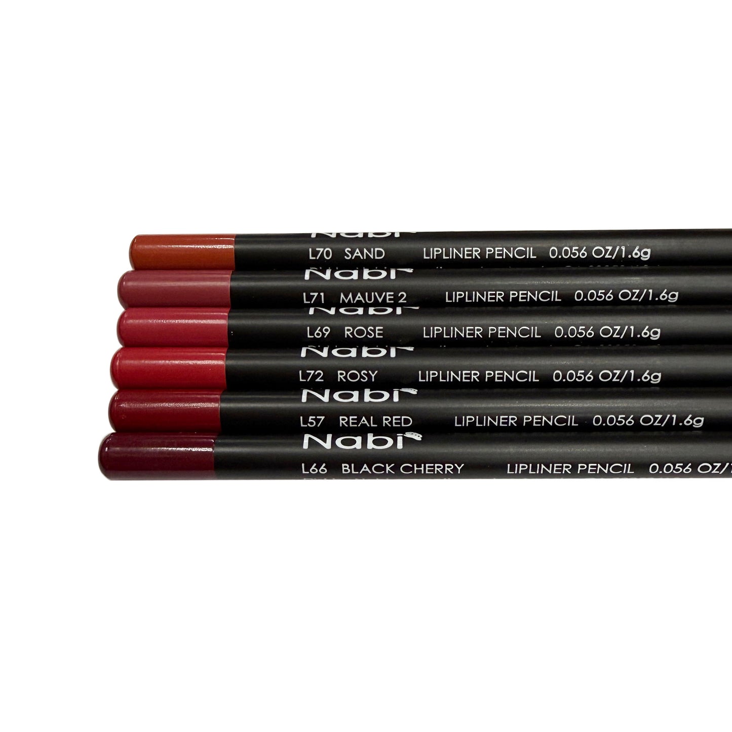 Nabi Lip Liner Pencil Set of 6 [NEW Natural Pink Tones]