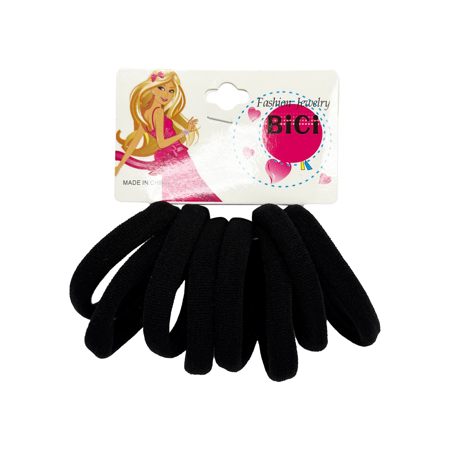 96 PCS BLACK ELASTICS IN BULK (DOZEN PACK)