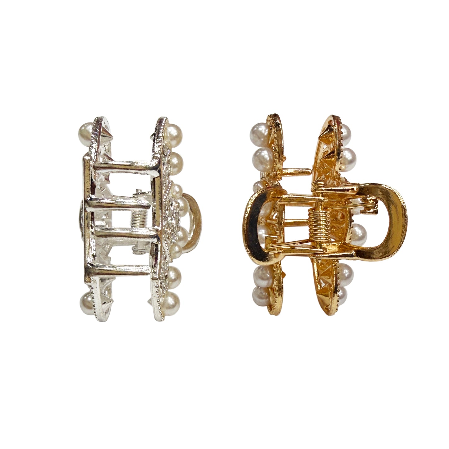 Metal Crown Tiara Hair Claw Clip