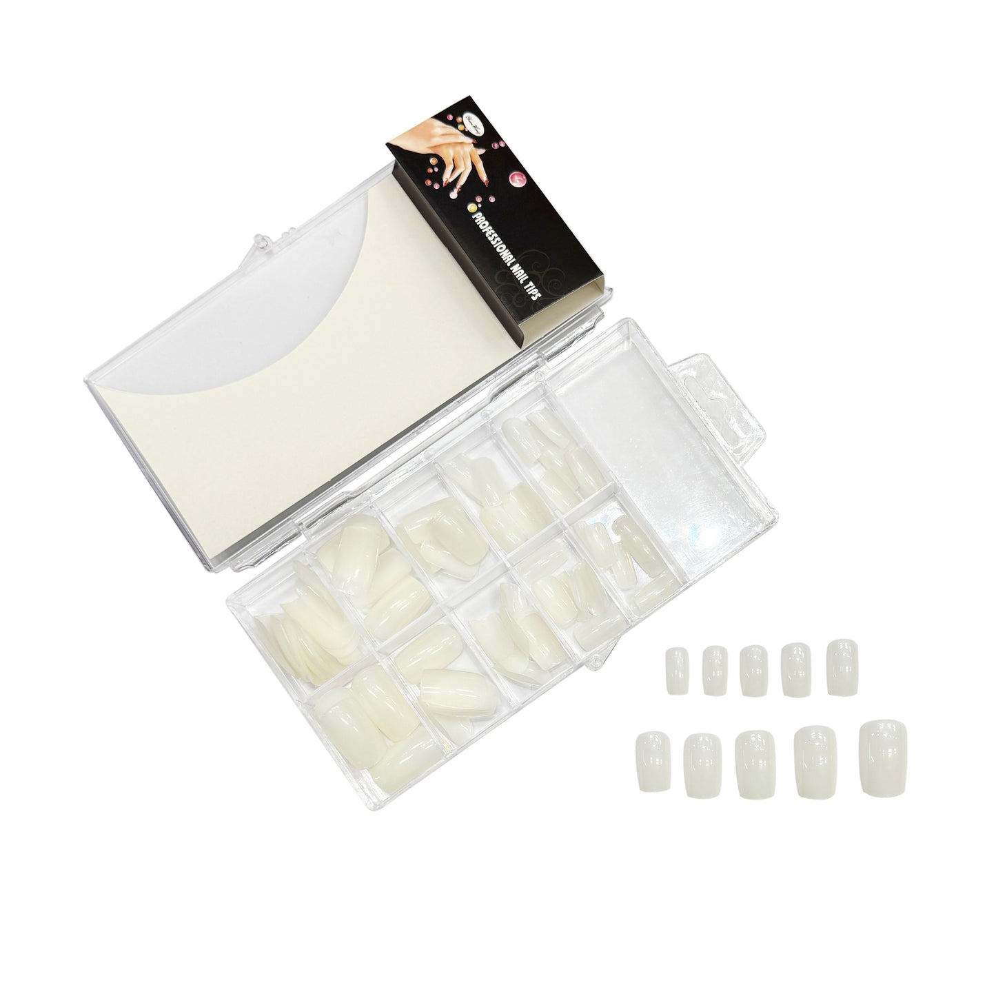 100 pc Bulk Fake Acrylic Nails Various Sizes