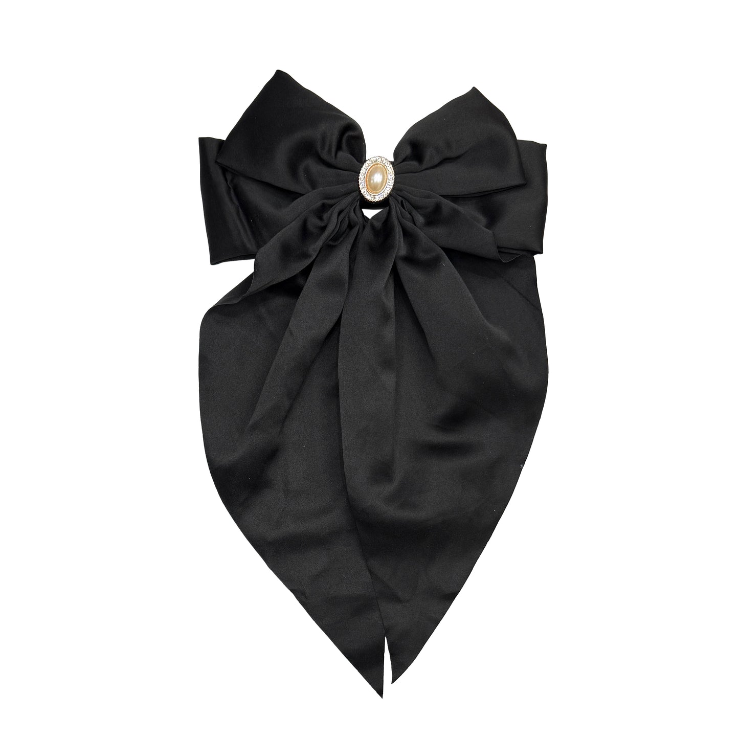 Satin Bows with Pearl Pendant