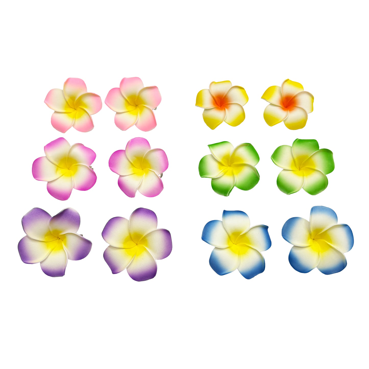 Hawaiian Flower Hair Pins - Set of Two