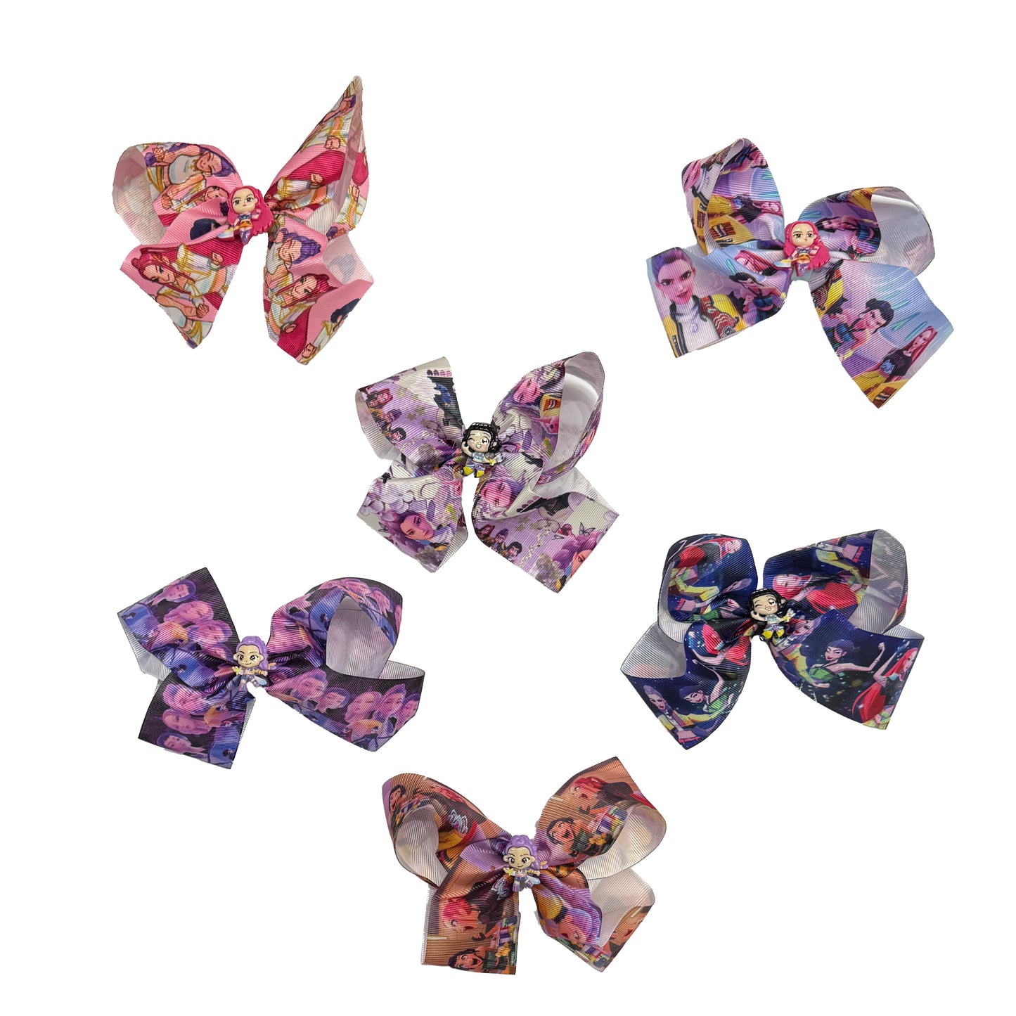 Kpop Demon Hunters Huntrix Hair Bow Clip Set