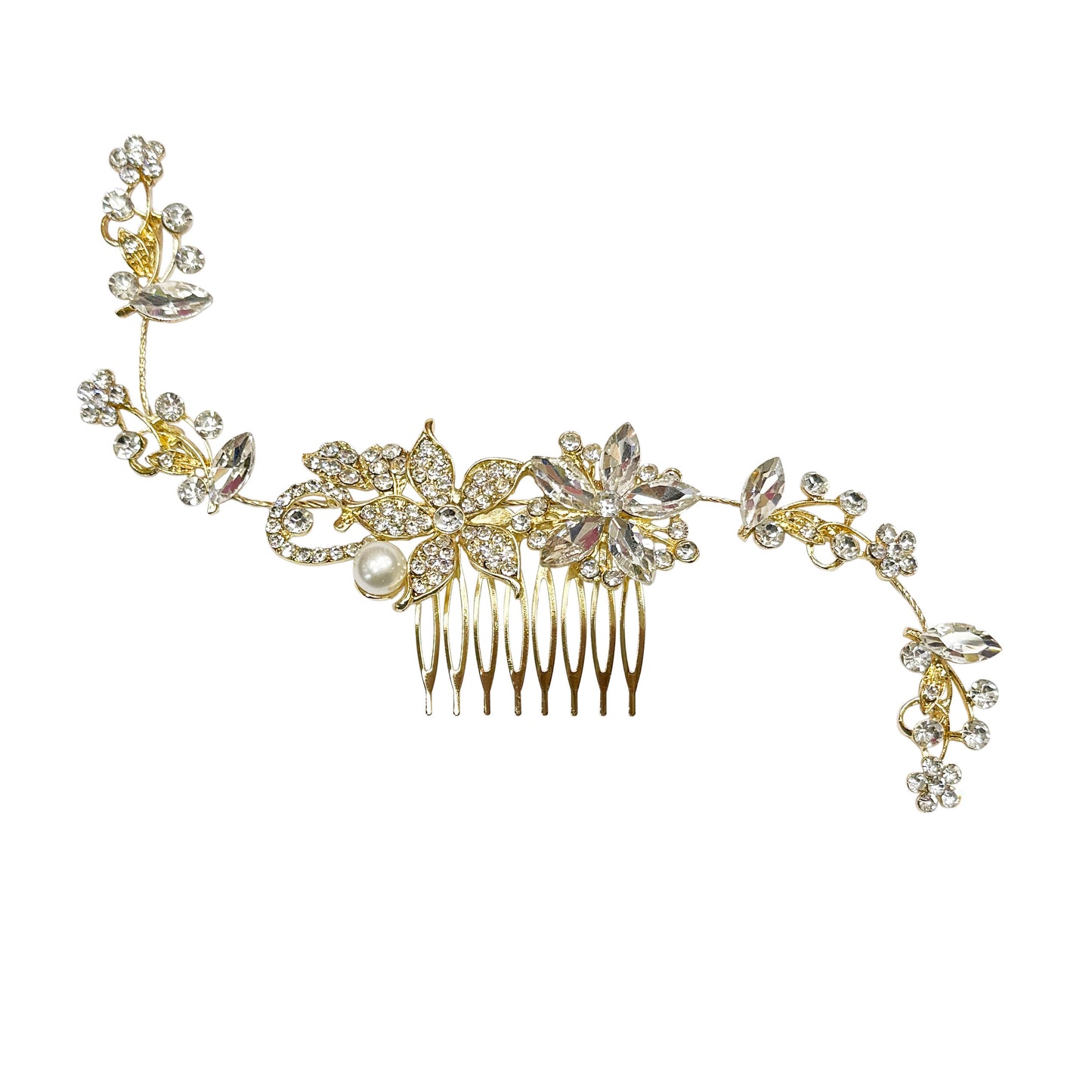 Comb Hair Piece Floral Prom Bridal Hair Pin