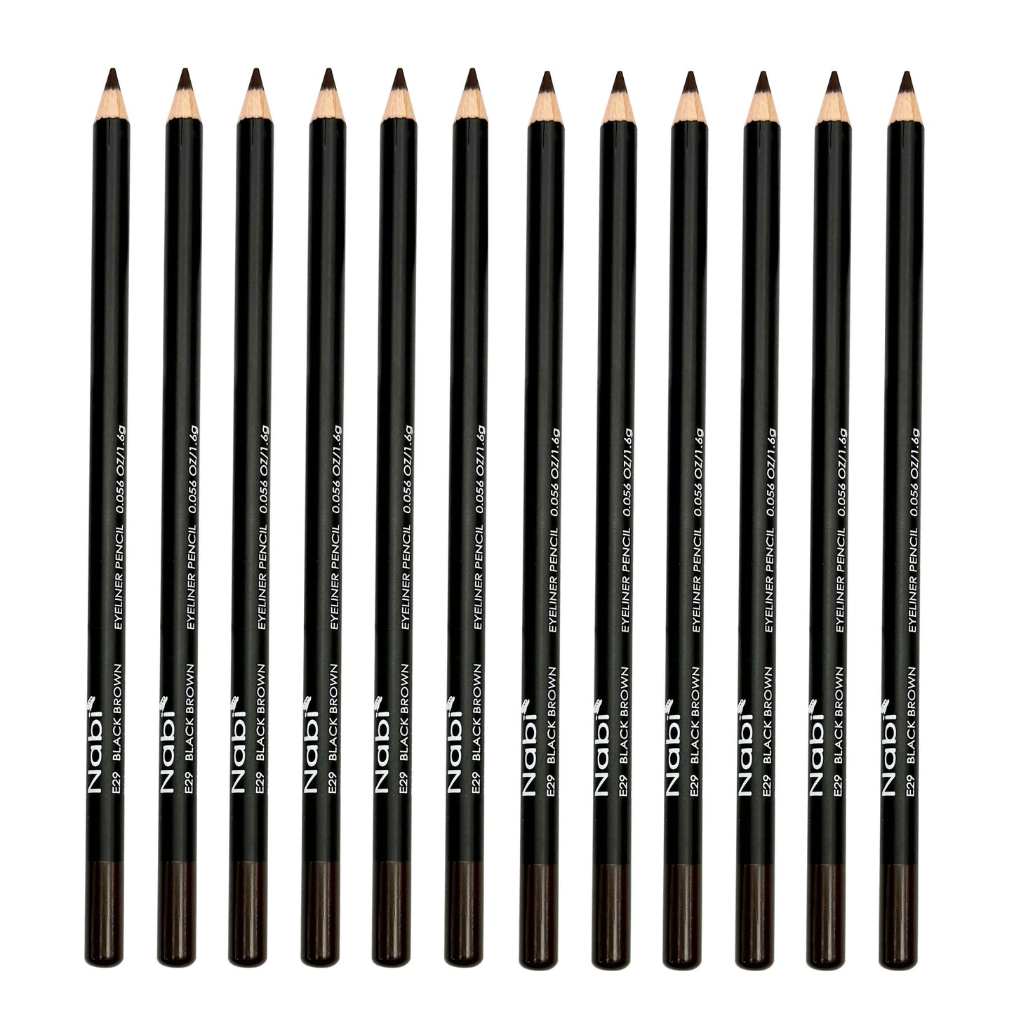 Black Brown Nabi Eyeliner Pencils (6 pc or 12 pc sets)