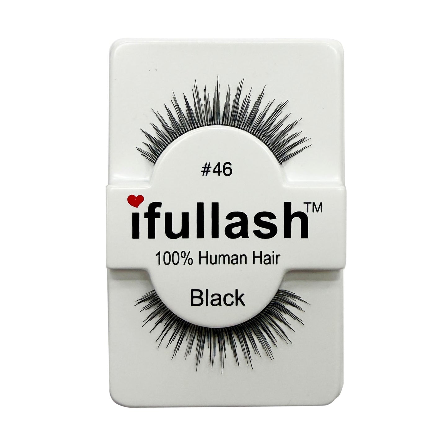 #46 ifullash 100% Human Hair Eyelashes - 6 or 12 Pairs