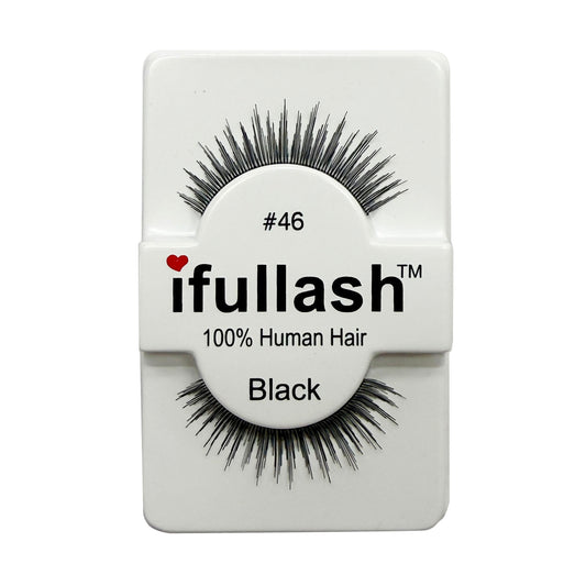 #46 ifullash 100% Human Hair Eyelashes - 6 or 12 Pairs